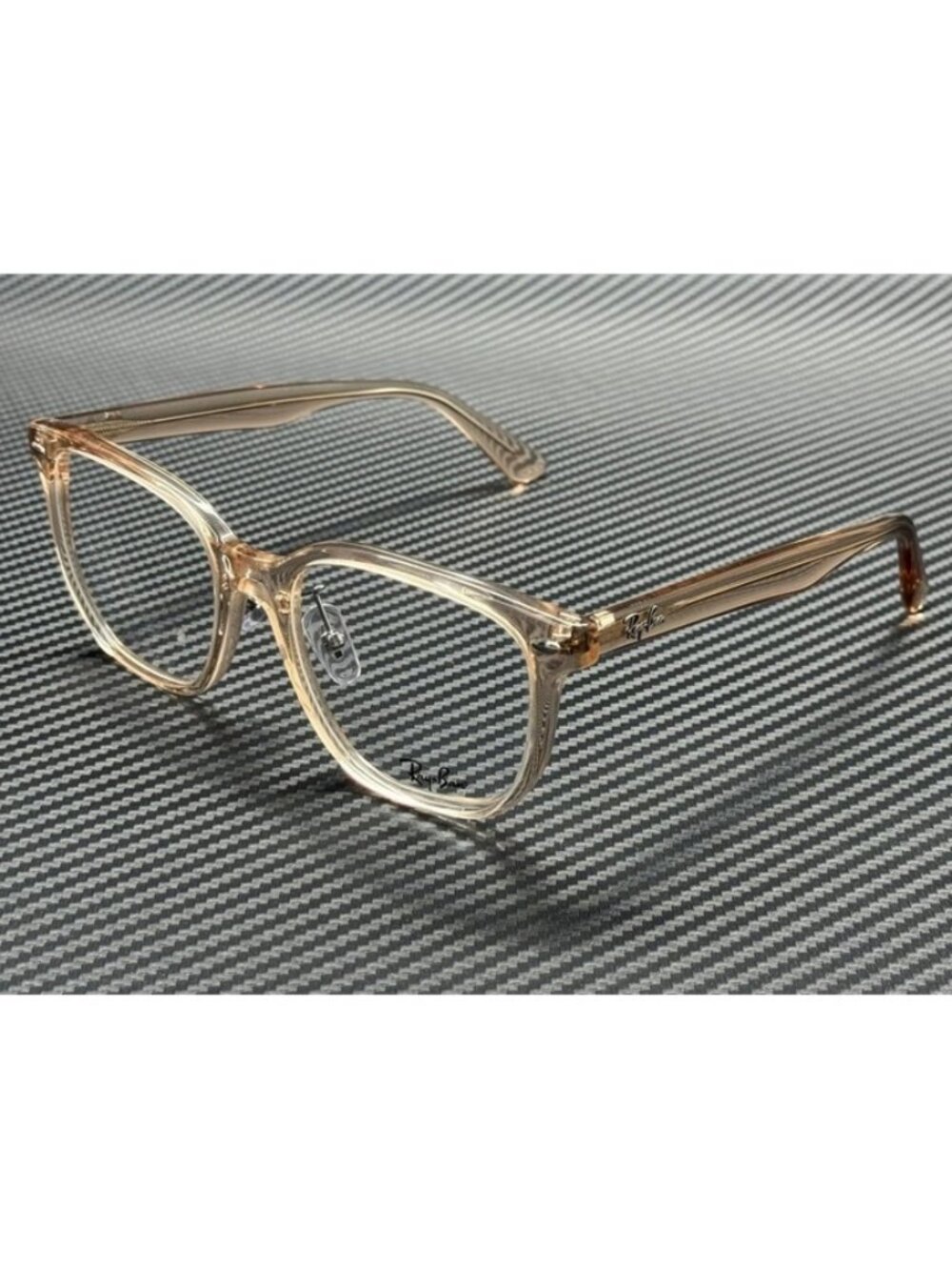 New Ray-Ban Men Transparent Brown Eyeglasses 54-19-145